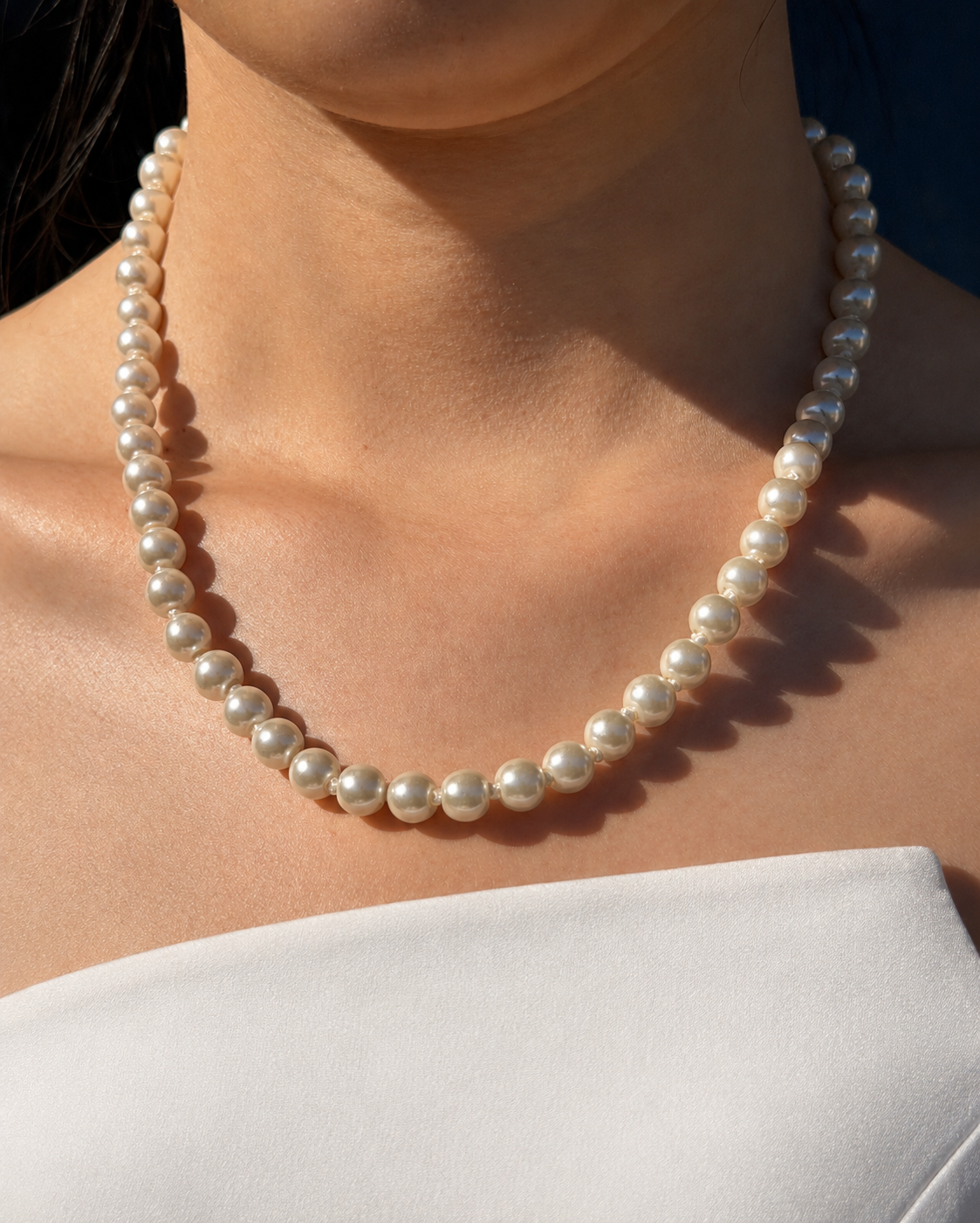 Moonlit Faux Pearl Necklace