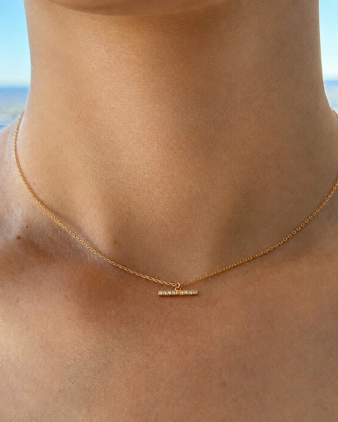 Crystal Bar Necklace