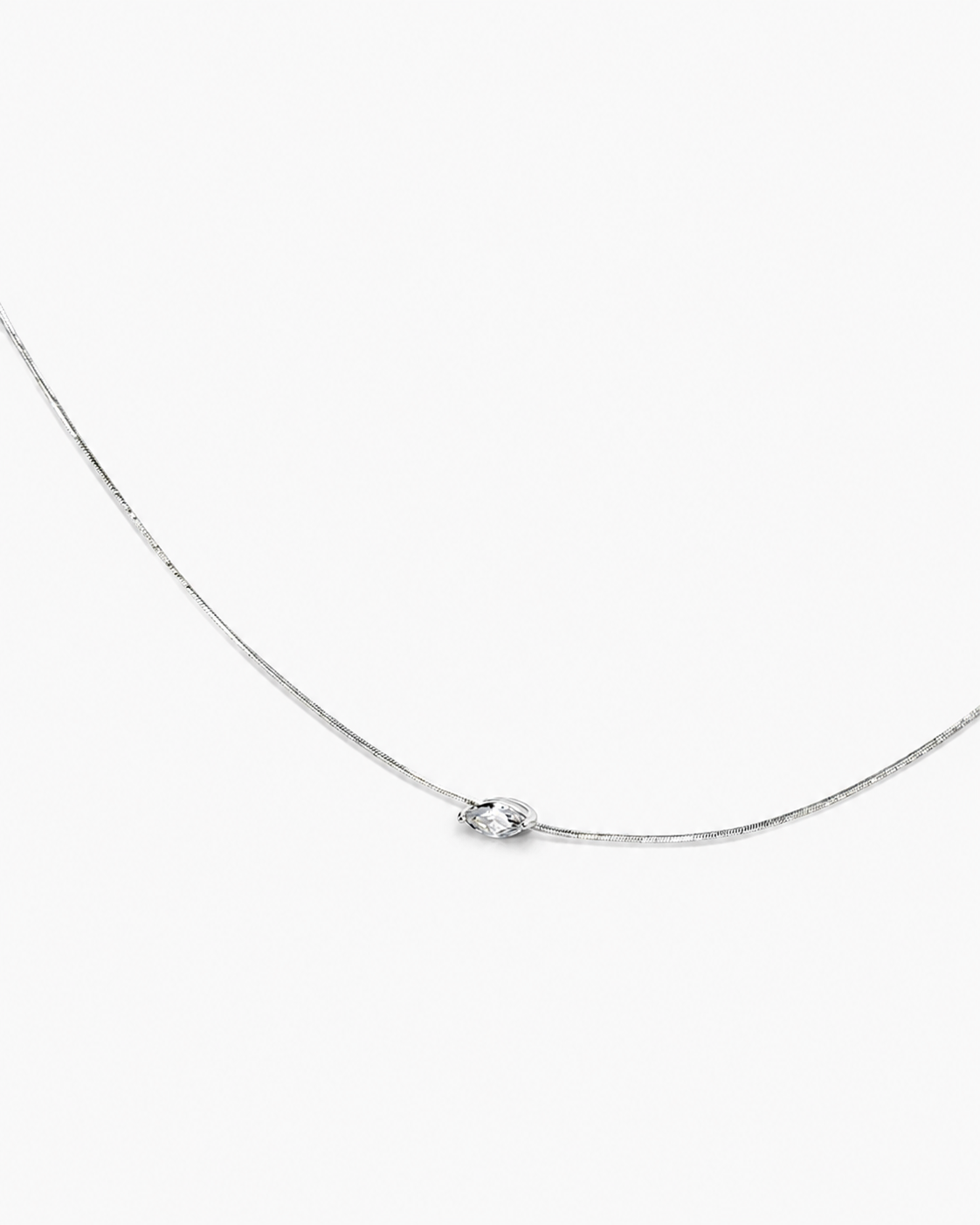 Fine Chain Marquise Necklace