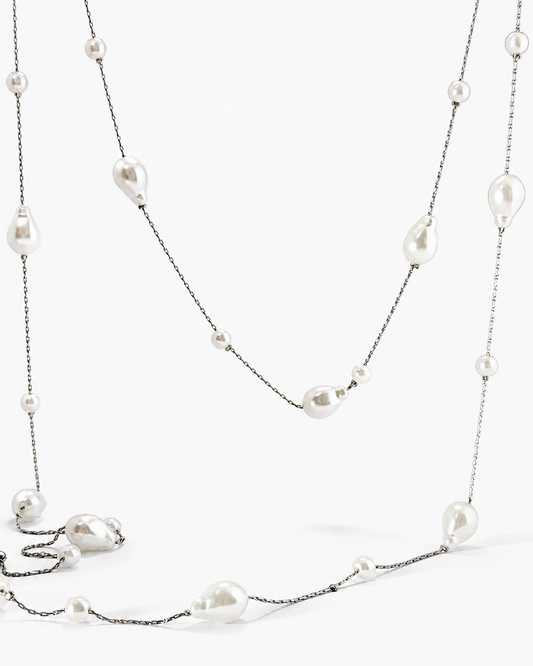 Baroque Layered Faux Pearl Necklace