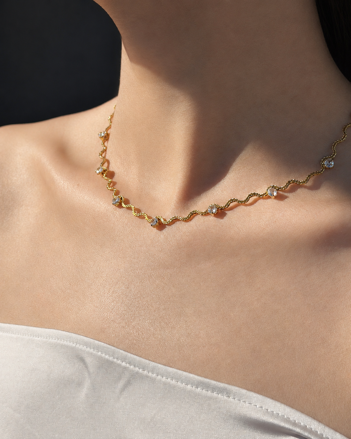 Wave Crystal Necklace