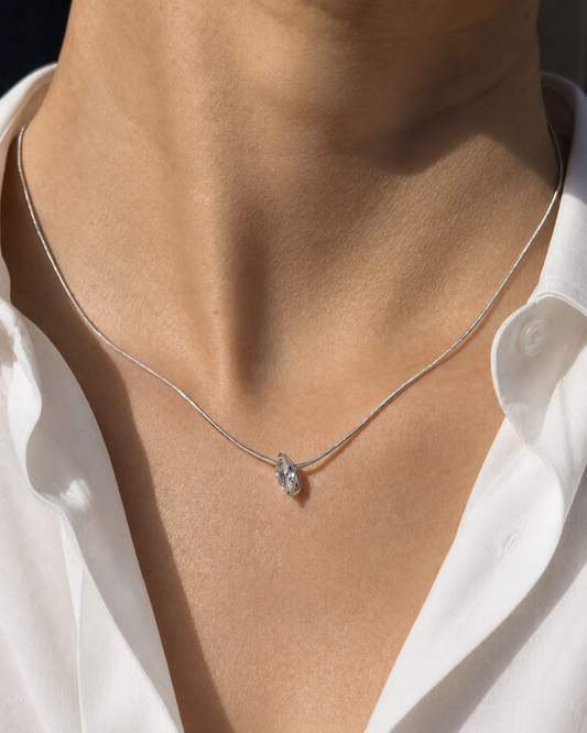 Fine Chain Marquise Necklace