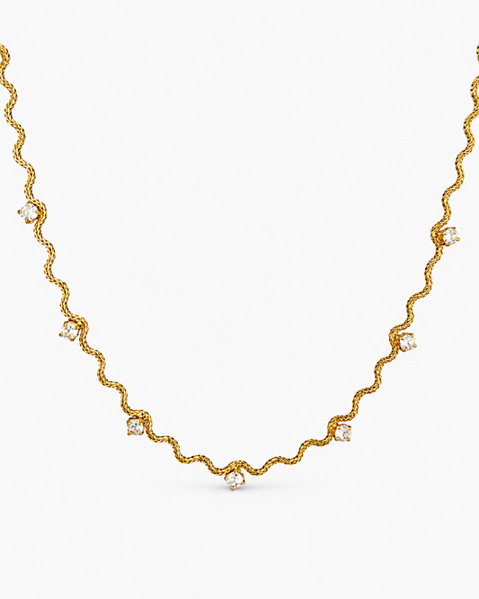 Wave Crystal Necklace