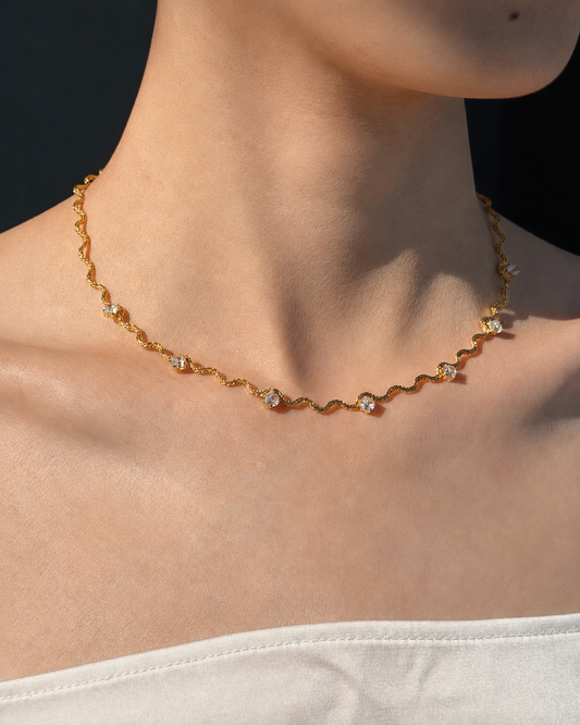 Wave Crystal Necklace